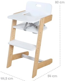 Biela jedálenská stolička Nature UP – Roba