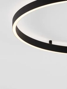 LED stmievateľné čierne dizajnové stropné svietidlo Hedra 60