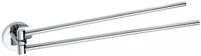 Sapho Sapho, X-ROUND dvojitý držiak uterákov 420mm, otočný, chróm, XR405