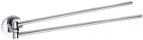 Sapho Sapho, X-ROUND dvojitý držiak uterákov 420mm, otočný, chróm, XR405