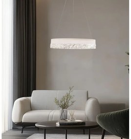 LED luster na lanku FROZI LED/32W/230V priemer 50 cm biely