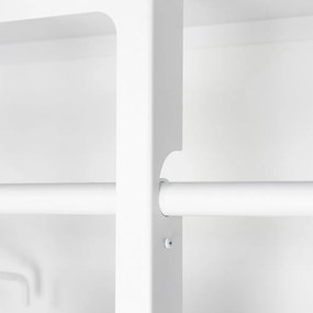 Biely oceľový nástenný vešiak s poličkou 100 cm Luno Large – Spinder Design