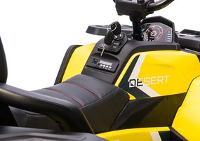 LEAN CARS Elektrická štvorkolka XMX607 LED MP3 žltá