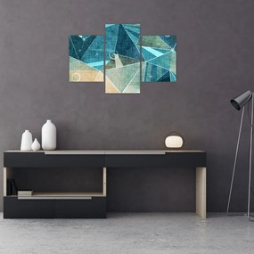 Obraz - Tyrkysová abstrakcia (90x60 cm)
