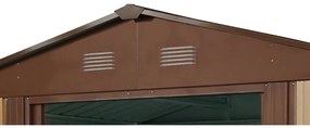 Záhradný domček BestBerg ZDB-7D / 7,2 m² / 301 x 238 x 214 cm / červené drevo / hnedá