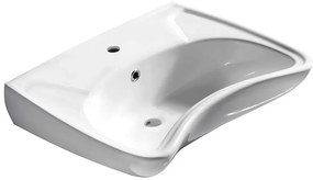 Isvea Isvea, HANDICAP keramické umývadlo pre telesne postihnutých, 59,5x45,6cm, biela (3001), 10TP60060