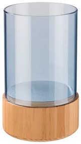 Sklenený svietnik, modrá, 4 kusy  (800006934)