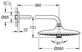 GROHE 26459000 - Sprchová hlavica EUPHORIA 260 380 mm lesklý chróm