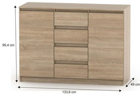 HANY NEW 010 komoda, dub Sonoma