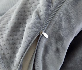 Dekorstudio Obojstranné plyšové posteľné obliečky PMK-02 v sivej farbe Rozmer posteľných obliečok: Šírka x Dĺžka: 140x200cm + 1ks 70x80 cm