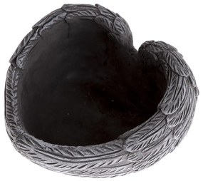 Pietna dekorácia Betónový kvetináč Srdce, 17 x 10 x 17 cm