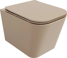 Mexen Teo WC misa Rimless so slim doskou s tichým zatváraním, duroplast, cappuccino mat - 30854064