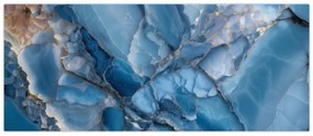 Obraz - Modrý členitý mramor (120x50 cm)