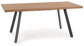 Jedálenský stôl Berlin 160 cm, orech medový / čierna