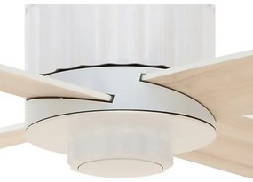 Lucci air 213171 - LED Stropný ventilátor NEWPORT drevo/biela/béžová + DO