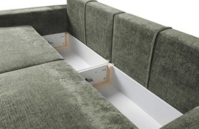 Rozkladacia pohovka Anafi, machovo - zelená látka