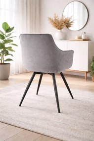 JEDÁLENSKÁ OTOČNÁ STOLIČKA INGE SIVÁ