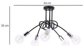 Stropné svietidlo Edison, výber z 3 farieb, ch