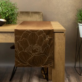 OBRUS BLINK 13 35X140 CM HNEDÝ