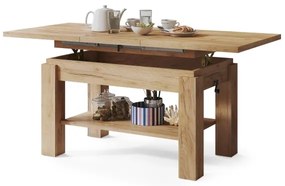 Rozkladací konferenčný/jedálenský stôl s policou ADONIS dub  craft