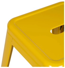 Žlté kovové barové stoličky v súprave 2 ks (výška sedadla 61 cm) – Ixia
