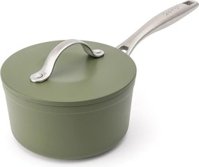 Elmich Nepriľnavý keramický rajnica Zen Ø 16 cm – olivovozelená