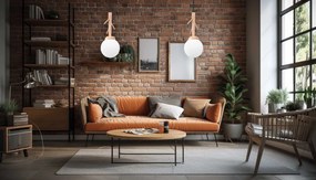 Toolight Toolight, stropné svietidlo 1xE27 APP1422-1CP, hnedá-biela, OSW-02415