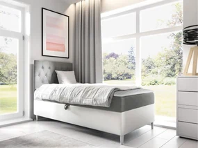 Kontinentálna posteľ Junior Gerdise 1, Strana: ľavá, Rozmer postele: 100x200, Dostupné poťahy: ekokoža Soft 017 (biela) + Fresh 14
