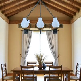 Brilagi - Luster na reťazi RUSTIC 6xE14/40W/230V buk