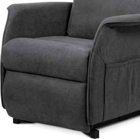 Polohovacie kreslo sivé, elektrické TV-1190 GREY2