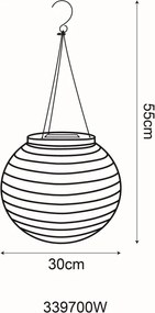 Solárne osvetlenie 30x55 cm, biele