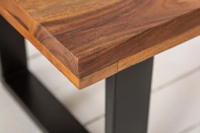 Invicta Interior -  Dizajnový konferenčný stolík IRON CRAFT 100 cm Sheesham