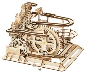 Robotime 3D drevené mechanické puzzle Kuličková dráha Marble Parkour 254 ks