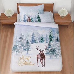 Svetlomodré 3-dielne obliečky na jednolôžko 140x200 cm Peaceful Winter – My House