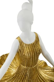 Stolná lampa Dancer 90,5 cm bielo-zlatá