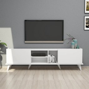 TV stolík/skrinka Emir (Biela). Akcia -14%. Vlastná spoľahlivá doprava až k Vám domov. 1072295