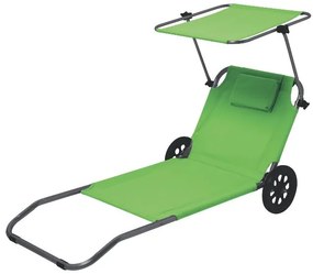 Crivit Plážové ležadlo s protislnečnou strechou (zelená)  (100389483)