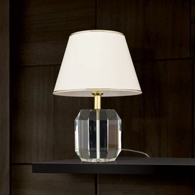 Orion LA 4-1208- Stolná lampa ALEXIS 1xE27/60W/230V krémová/zlatá/číra