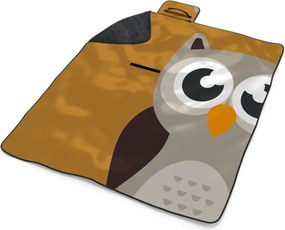 Sablio Plážová deka Kreslená sova: 200x140 cm