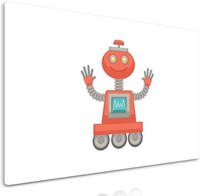 Obraz kamarát robot v červenej farbe