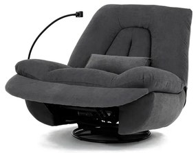 Autronic BONTEC Polohovacie kreslo, elektrické zabudované ovládanie, šedá, látka, TV-7089 GREY2 Farba: Šedá