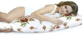 Bellatex Obliečka na relaxačný vankúš Ruže hnedá, 50 x 145 cm