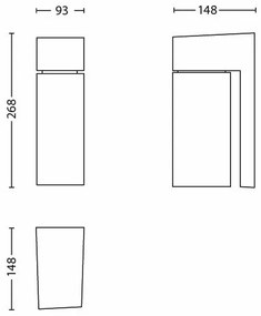 Philips - Vonkajšie nástenné svietidlo BORDER 1xE27/23W/230V IP44 šedá