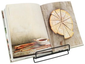 Kuchynský držiak na tablet a kuchárky, čierny kov NEMO
