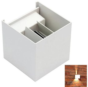 LED Vonkajšie nástenné svietidlo 2xLED/3W/230V IP54 biela