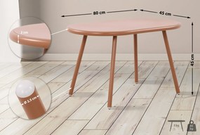 Konferenčný stolík Velva - v45 x 80 x 45 cm - Terracotta