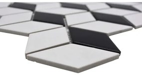 Keramická mozaika POV 09 čierna/biela 26,6 x 30,5 cm