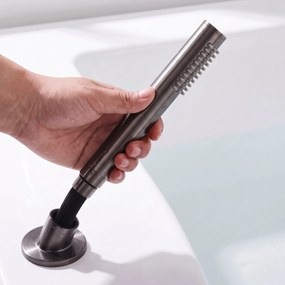 Rea Lungo, 3-otvorová vaňová batéria s ručnou sprchou, 275 mm, titánová, REA-B2264