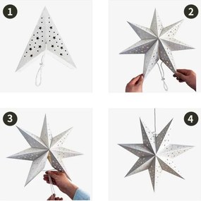 Vianočná papierová hviezda sedemcípa STARLET DELUXE 45 cm, zelená