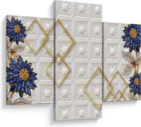 Obraz - Diamantové kvety (90x60 cm)